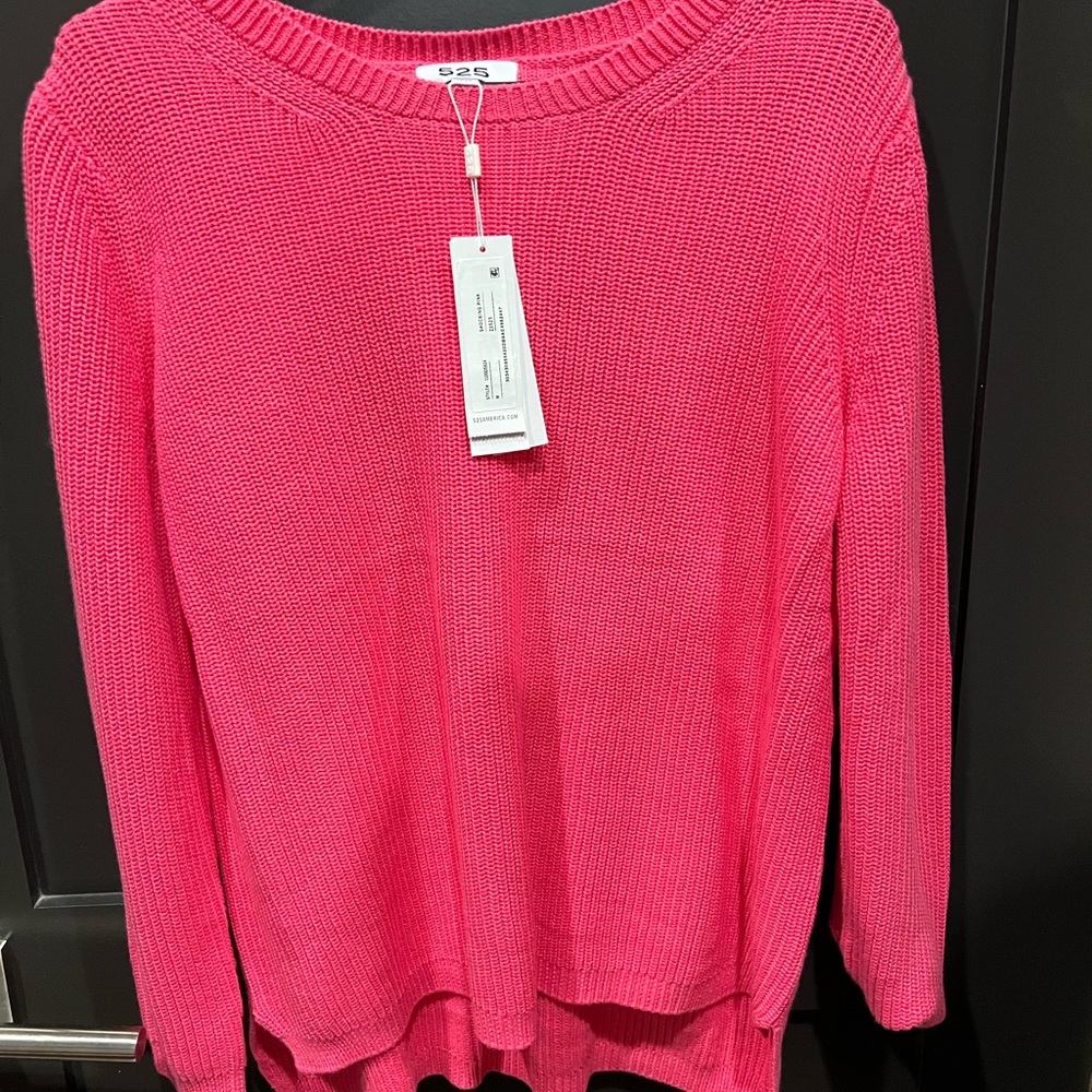 525 America Cozy Pink Sweater